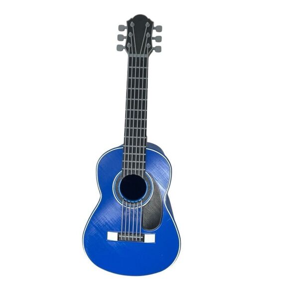Classical Guitar Birdhouse Bright Blue Brown with Removable Back Unique 3D Print - Picture 4 of 12